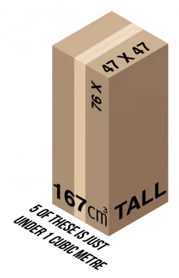 Tall shipping box